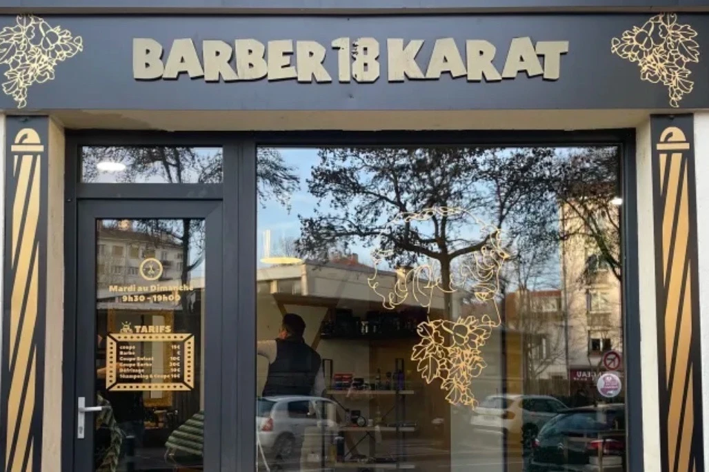 La façade de Barber 18 Karat, une adresse indépendante nancéienne
